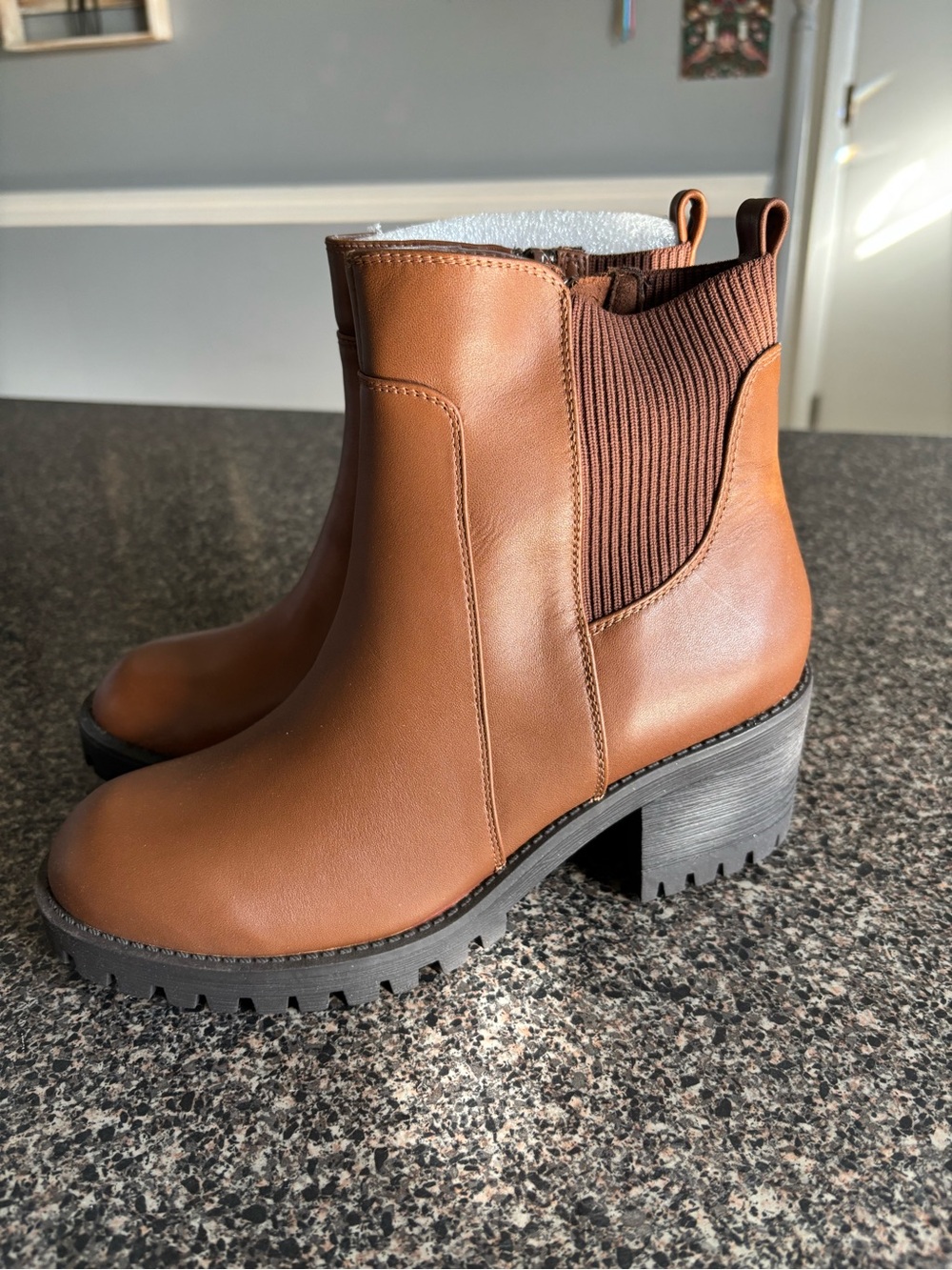 Bella Vita Chelsea Lug Ankle Boots - Marked WW But NOT wide width